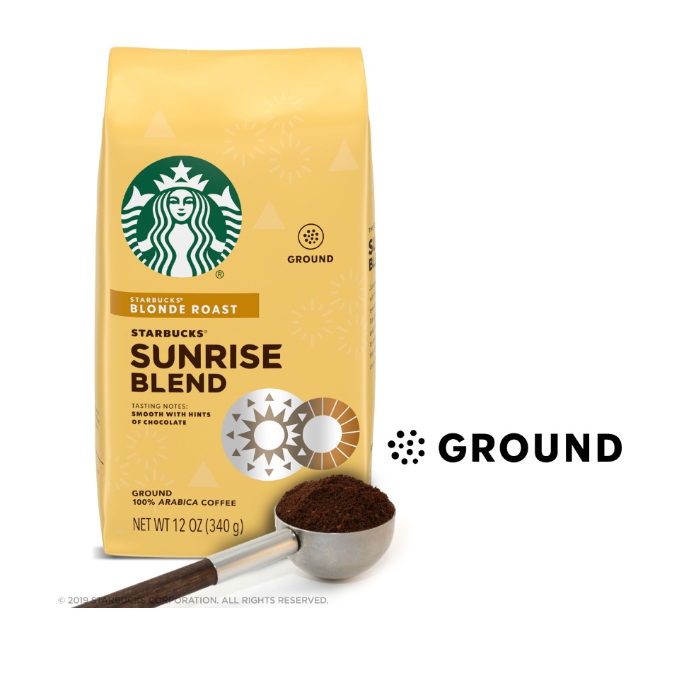 Starbucks Blonde Roast Ground Coffee — Sunrise Blend — 100