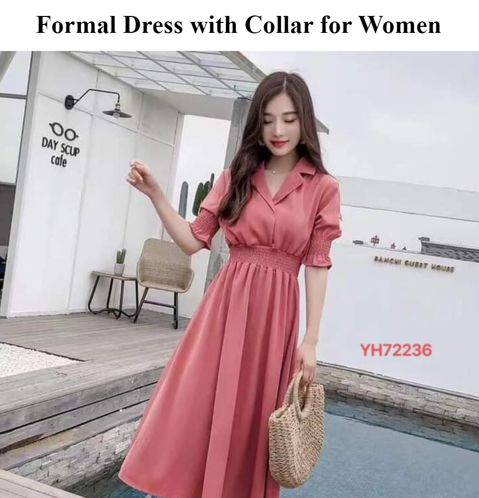 Formal dress with sales collar