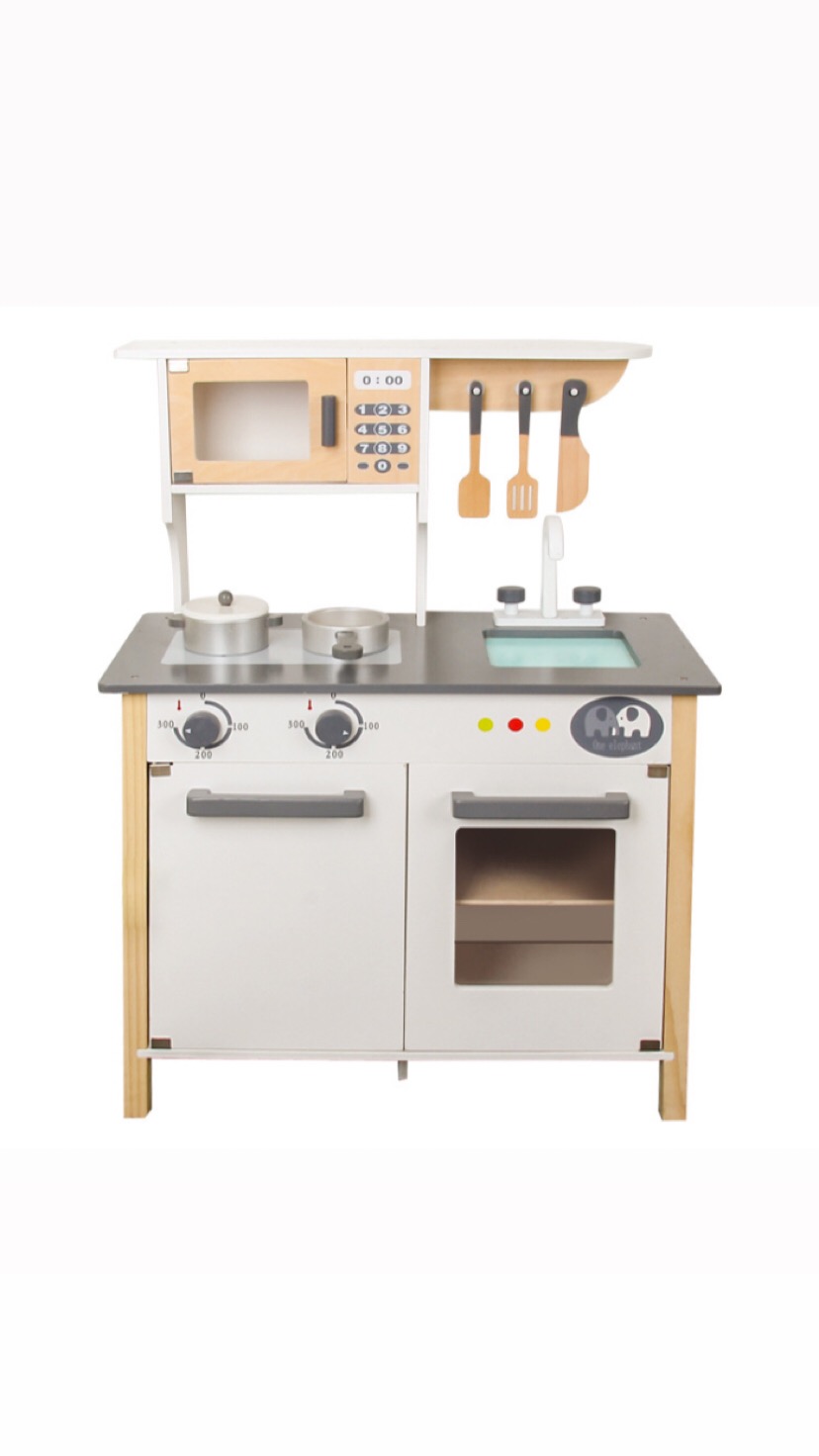 Woodenmiggy White Art Wooden Kitchen Toy Set Lazada Ph