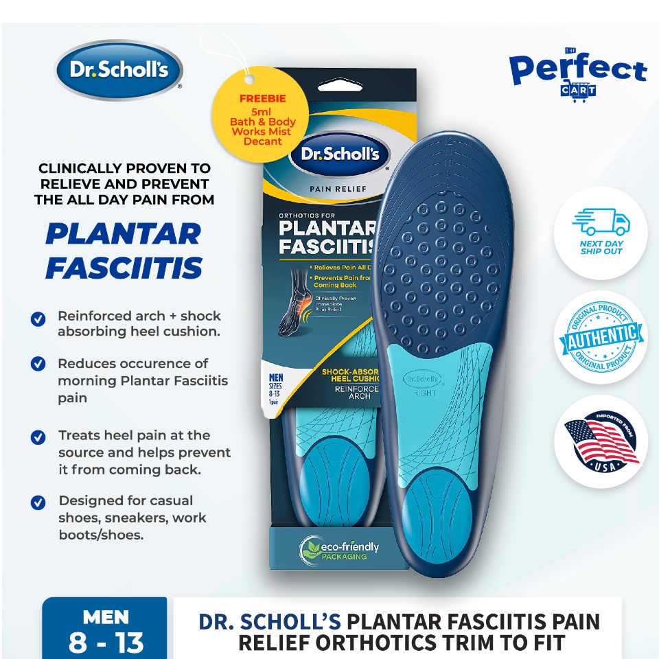 Dr. Scholl's Heel & Arch All Day Pain Relief Orthotics for Men