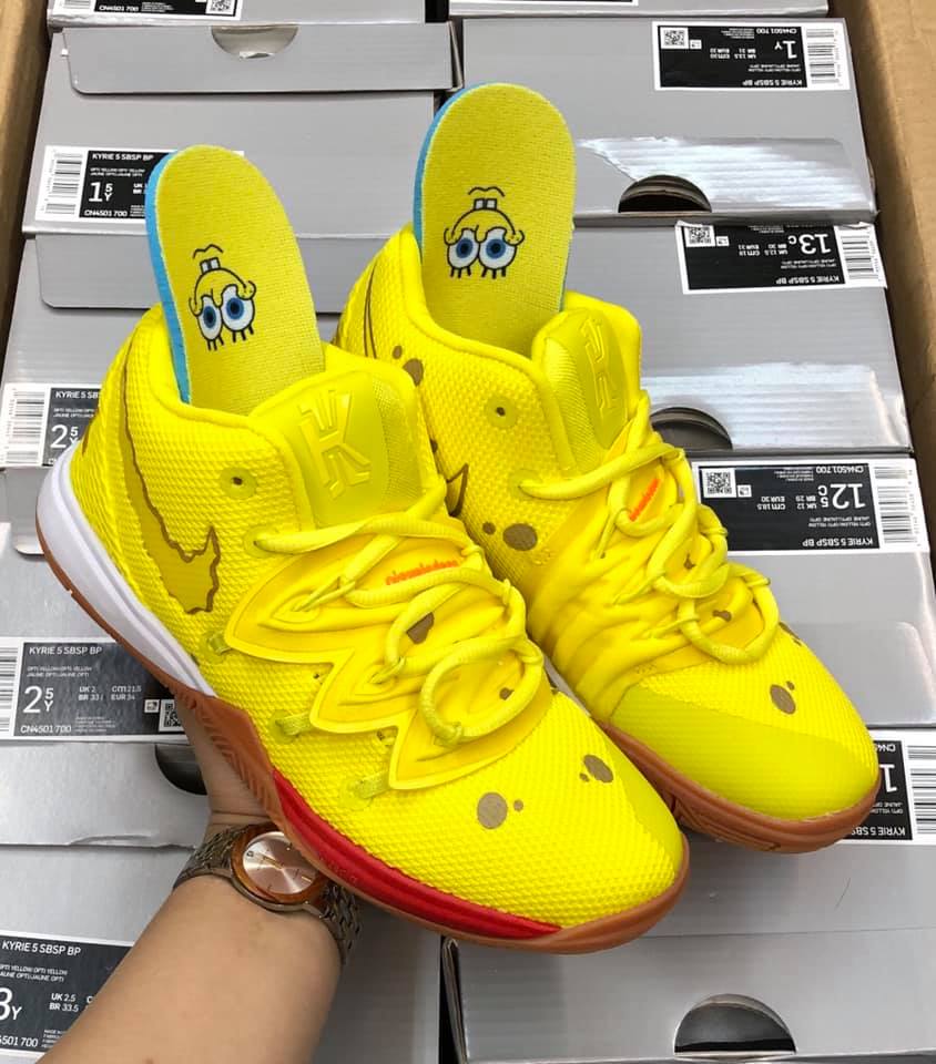 Kyrie 5 Spongebob Shoes for Kids 