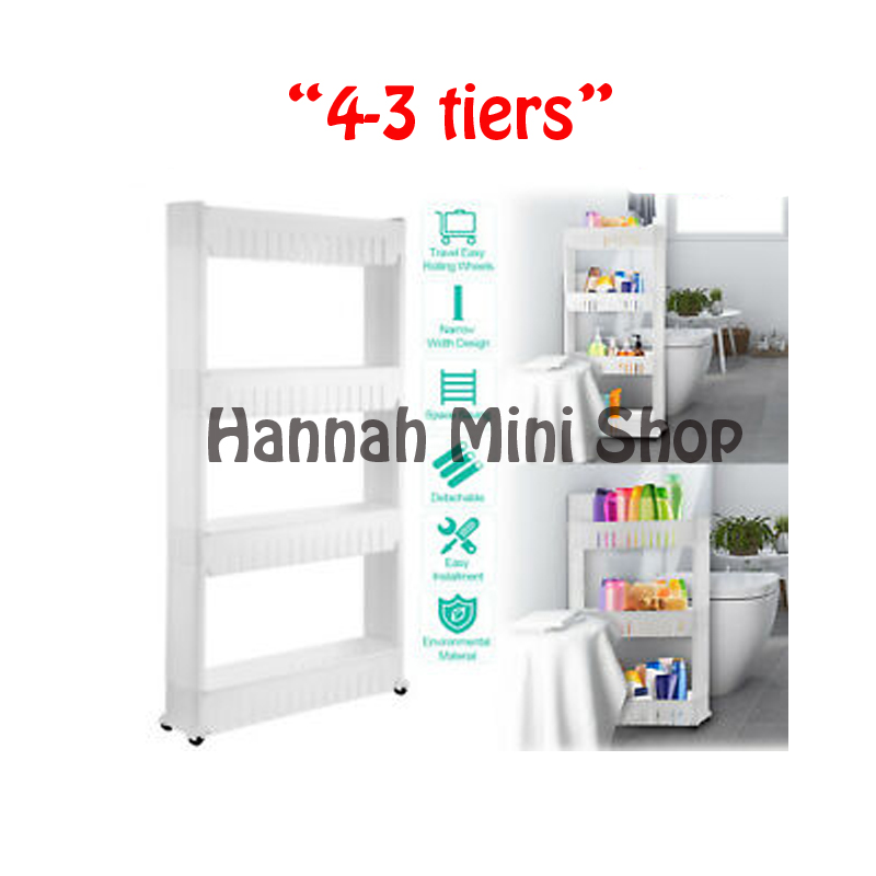 Mobile Shelving Unit Slim Slide Out Storage Tower Pull Out Pantry