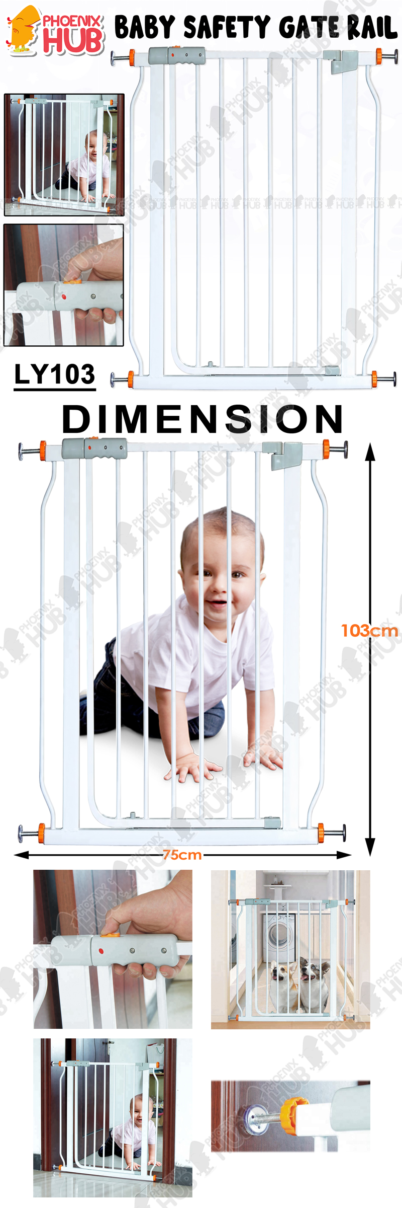 detachable baby gate