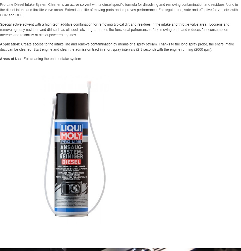 Liqui Moly Pro-line Diesel Intake System Cleaner