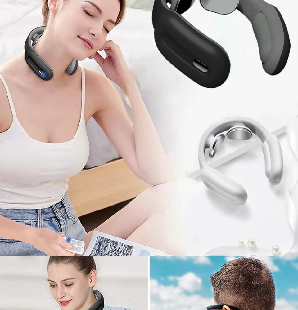 Electric Neck Massager 15 Intensity Sensing Smart Back Massage 4 Pulse  Modes USB Rechargeable Cervical Physiotherapy Instrument