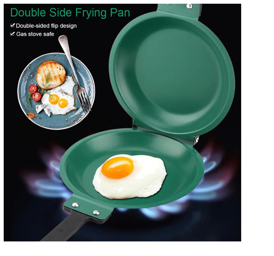 SADRIM Double Sided Frying Pan, Non-stick Ceramic Coating Flip