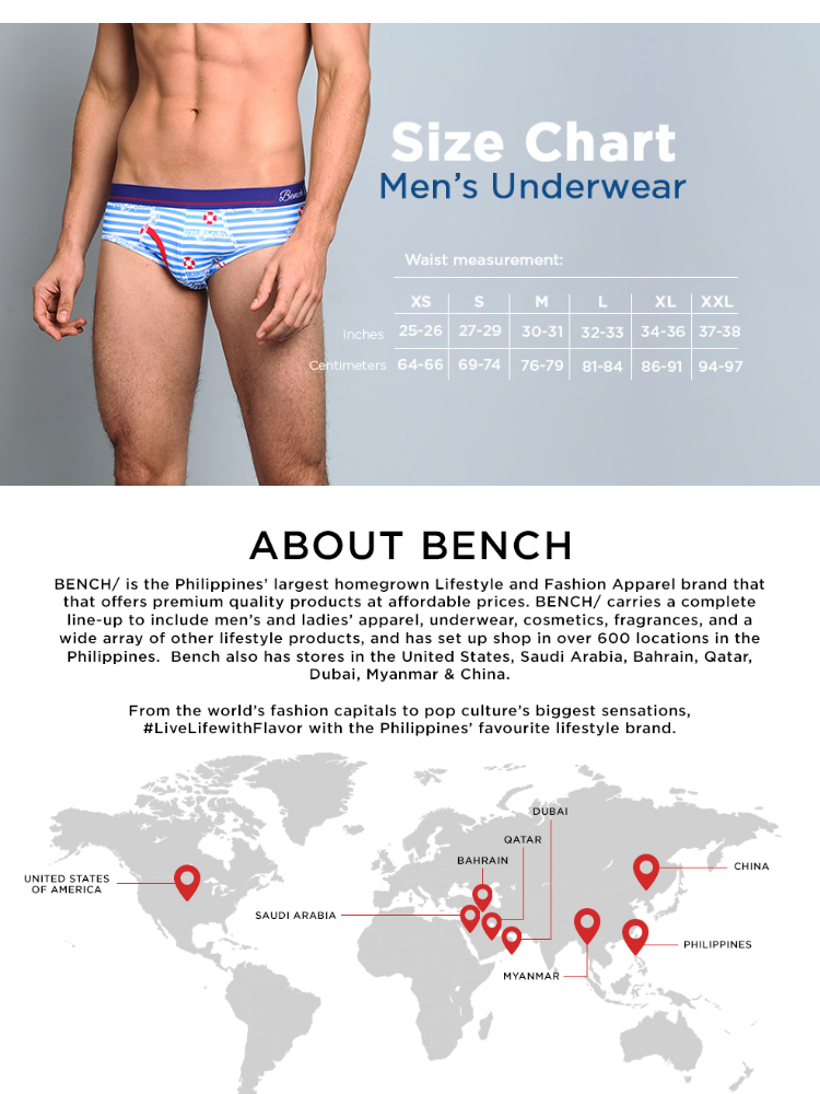 Bench Brief Size Chart