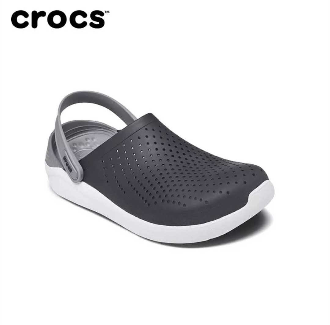 crocs black white
