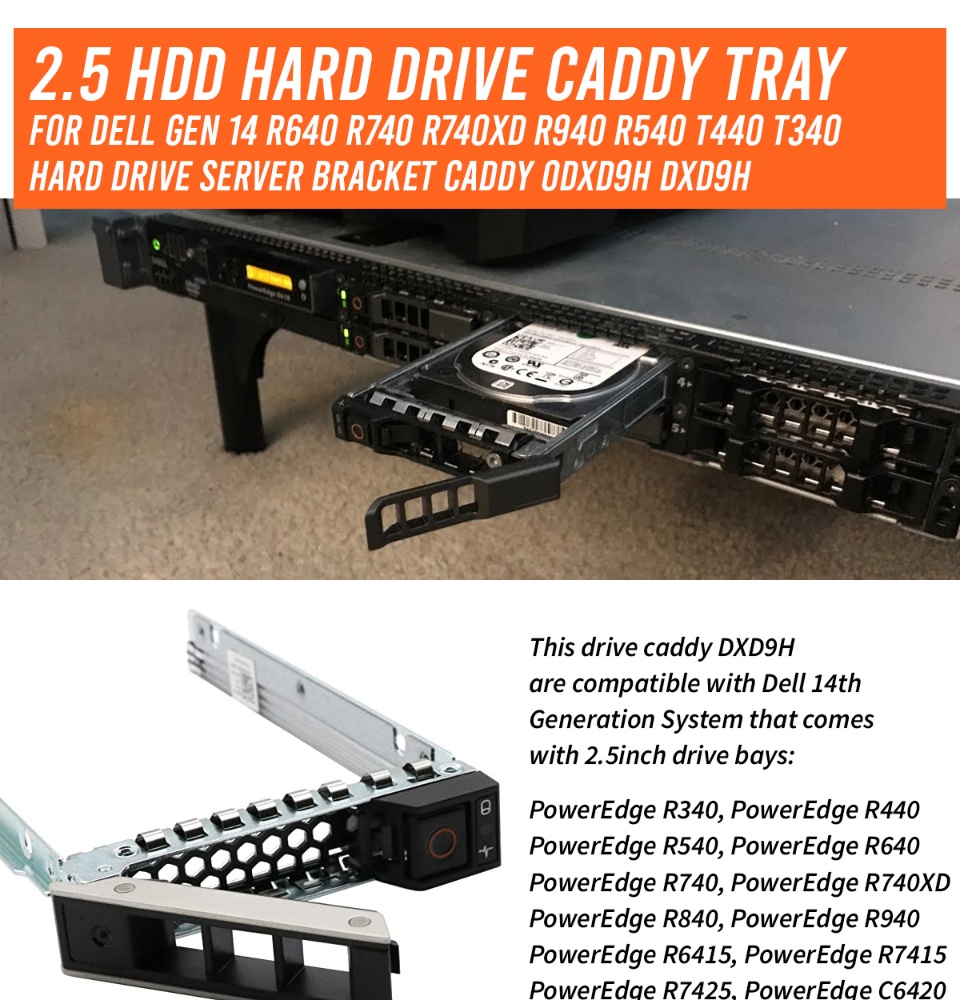 Samsung Odyssey G9 Gabbia (Caddy) Per Hard Disk 2.5" SAS - Compatibile Con Server Dell R740xd, R440, R540, R640 Daikin 9000
