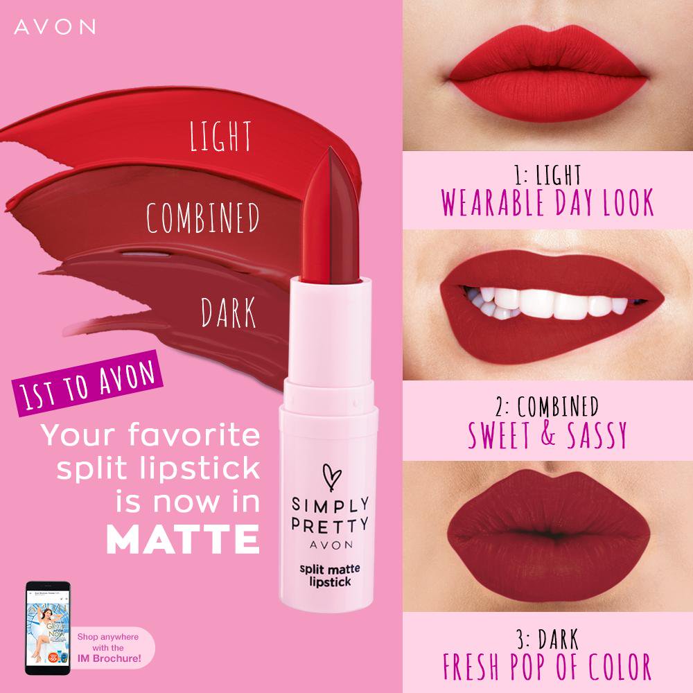 simply pretty avon lipstick