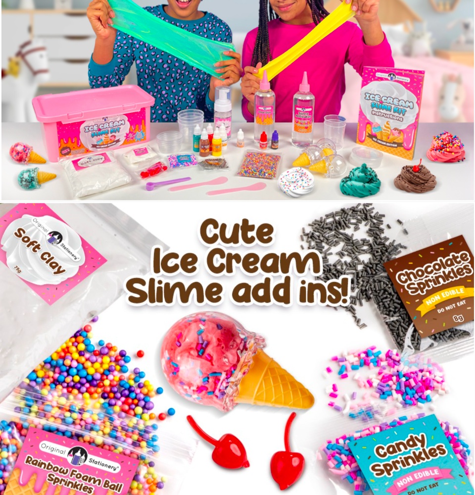 Original Stationery Fluffy Slime Kit for Girls Everything in One
