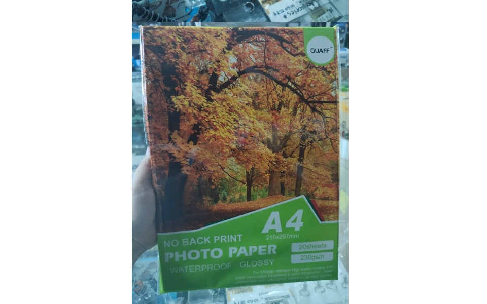 QUAFF A4 230GSM Photopaper (NO BACK PRINT) - Comcard