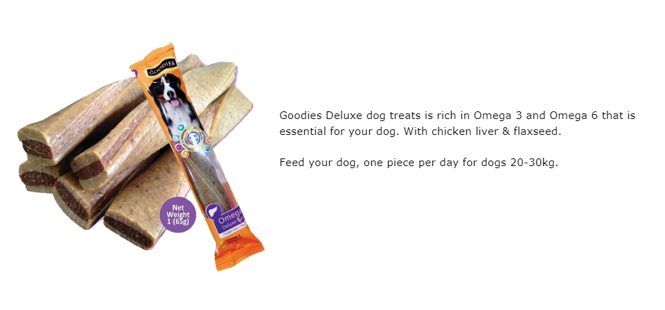 Goodies Deluxe Bar Omega Dog Treats 65g