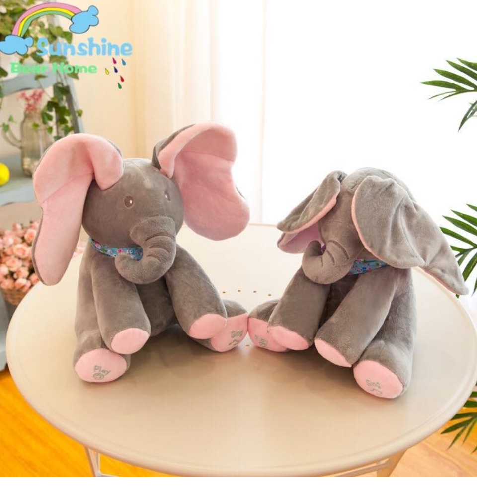 peekaboo elephant plush toy