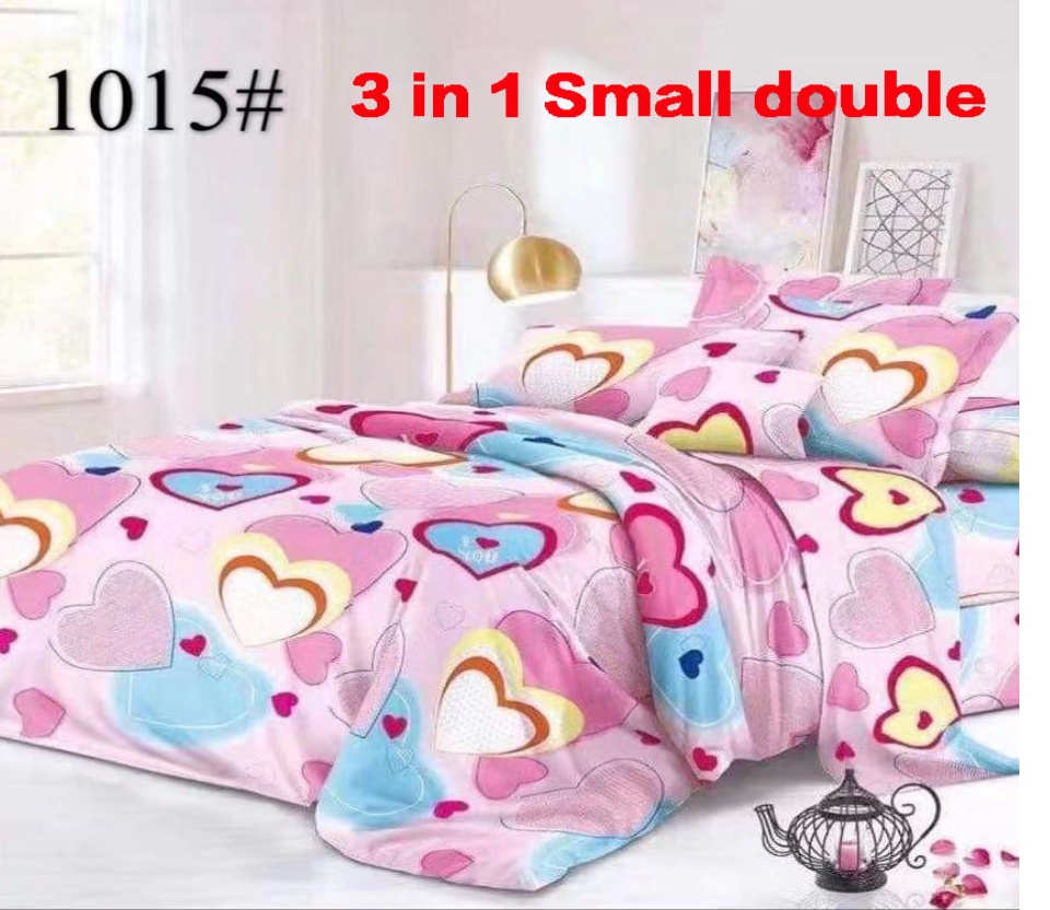 3in1 Small Double 48x75 Cotton Bed Sheet Set Premium Quality