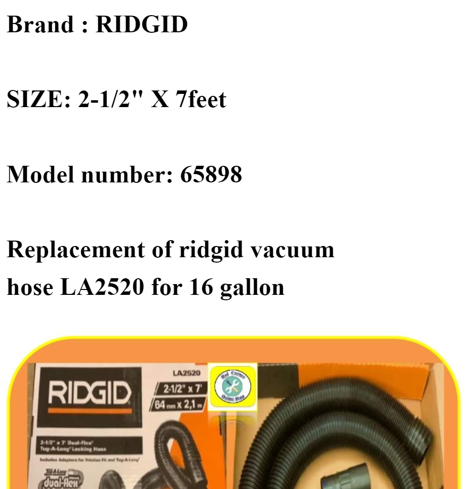 RIDGID LA-2520 DUAL-FLEX LOCKING VACUUM HOSE EXTENSION KIT(2 - 1/2