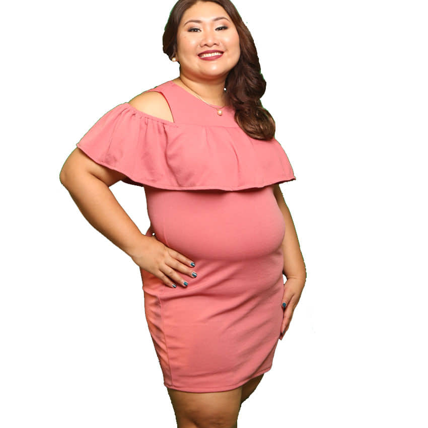 rose plus size dress