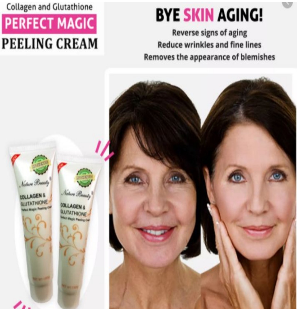 nature beauty collagen and glutathione perfect magic peeling cream ORIGINAL Collagen and Gluthathione Peeling Cream Lotions Instant White and Removes excess skin tags Skin Problems Peeling Solutions Skin Care Nature Beauty Collagen and Glutathione Perfect Magic Peeling Cream 100g Pampaputi sa