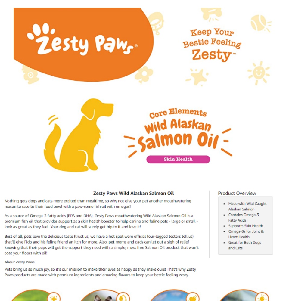 Zesty paws deals salmon oil