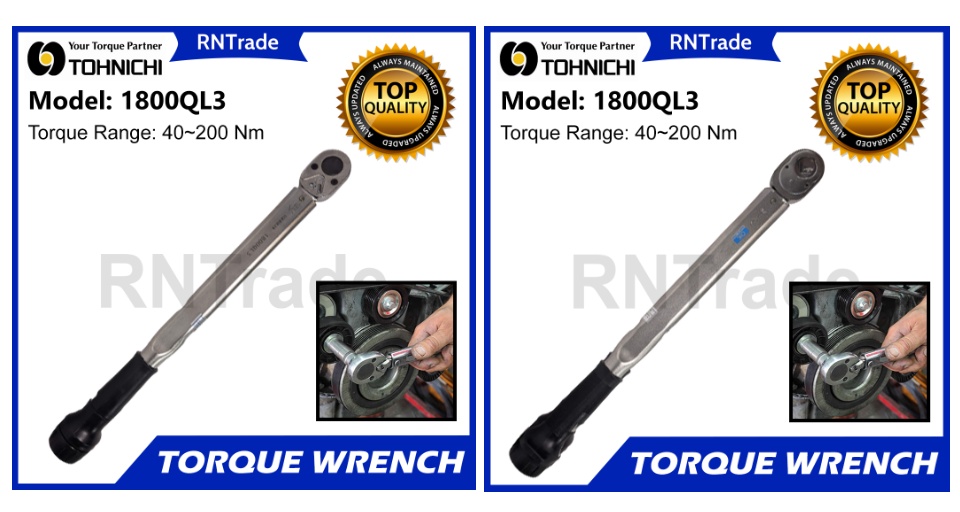TOHNICHI QL200N (1800QL3) Adjustable Click Type Torque Wrench Made