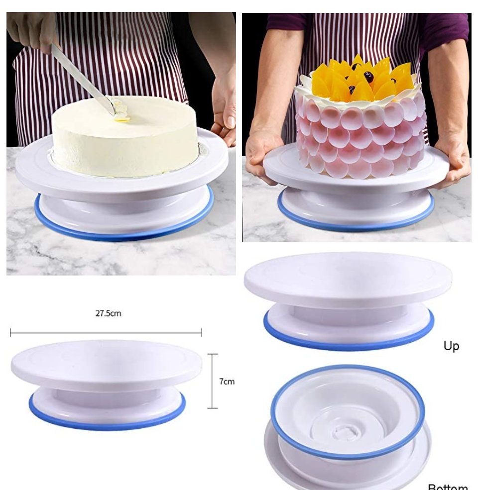 27.5CM Rotating Cake Turntable Icing Decorating Revolving Stable