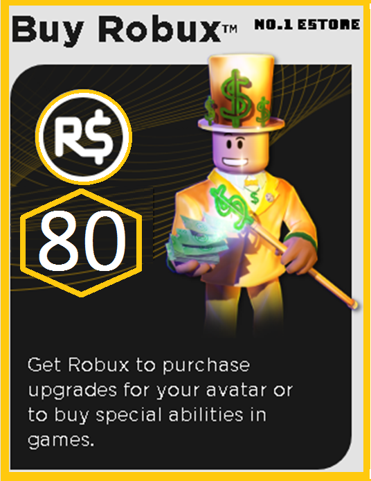 Roblox 80 Robux 1 This Is Not A Gift Card Or A Code Direct Top