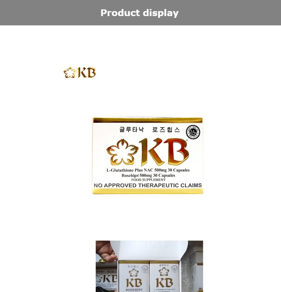 kb l glutathione plus nac KB L-Glutathione Plus NAC 500mg 30 capsules, Rosehips 500mg 30 capsules Buy  1 Take 1