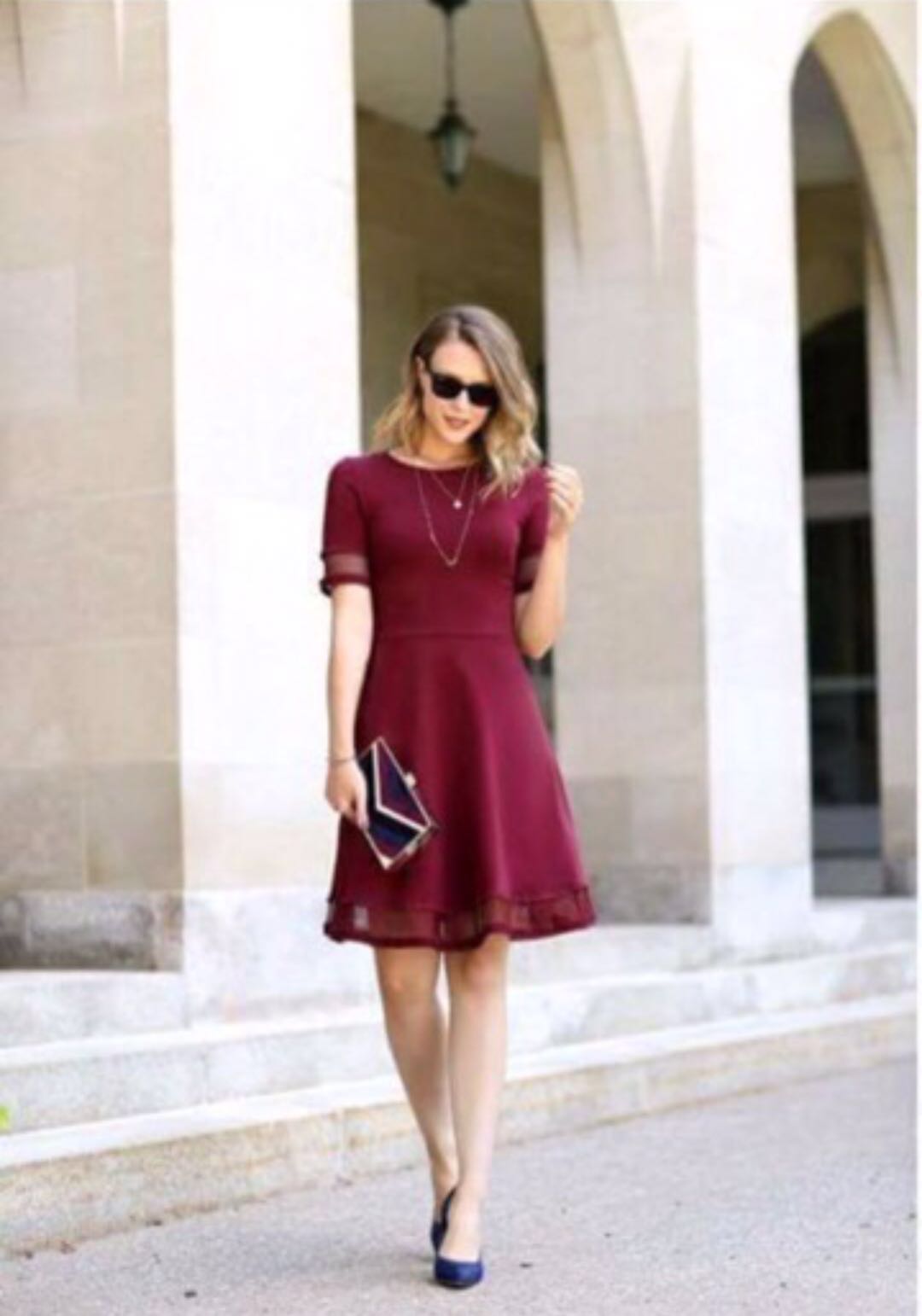 maroon dress