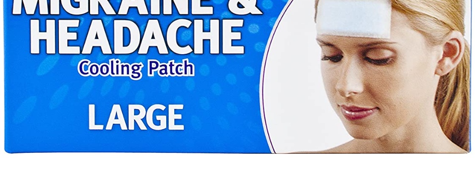  WellPatch Migraine & Headache Cooling Patch - Drug Free, Lasts  Up to 12 hours, Safe to Use with Medication - Large Patches (4 Large  Patches), Each 4.3 x 2 in,4 Count (