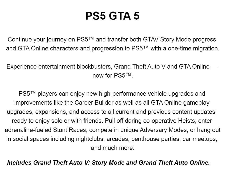 PS5 Grand Theft Auto V (R3) — GAMELINE