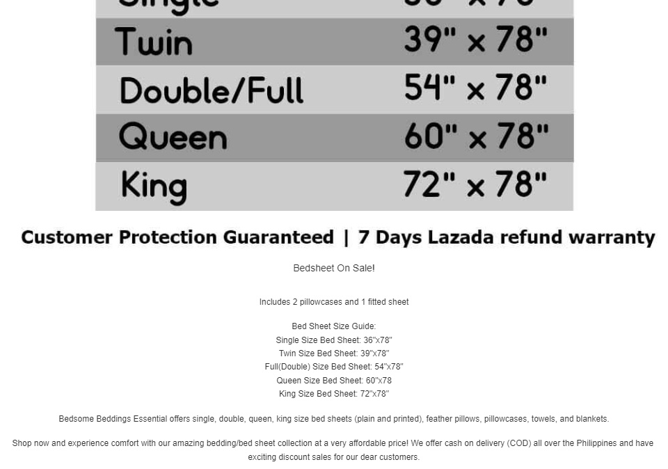 Vintage Size Guide For Bed Mattress Sizes, Flat Sheet, 51 OFF