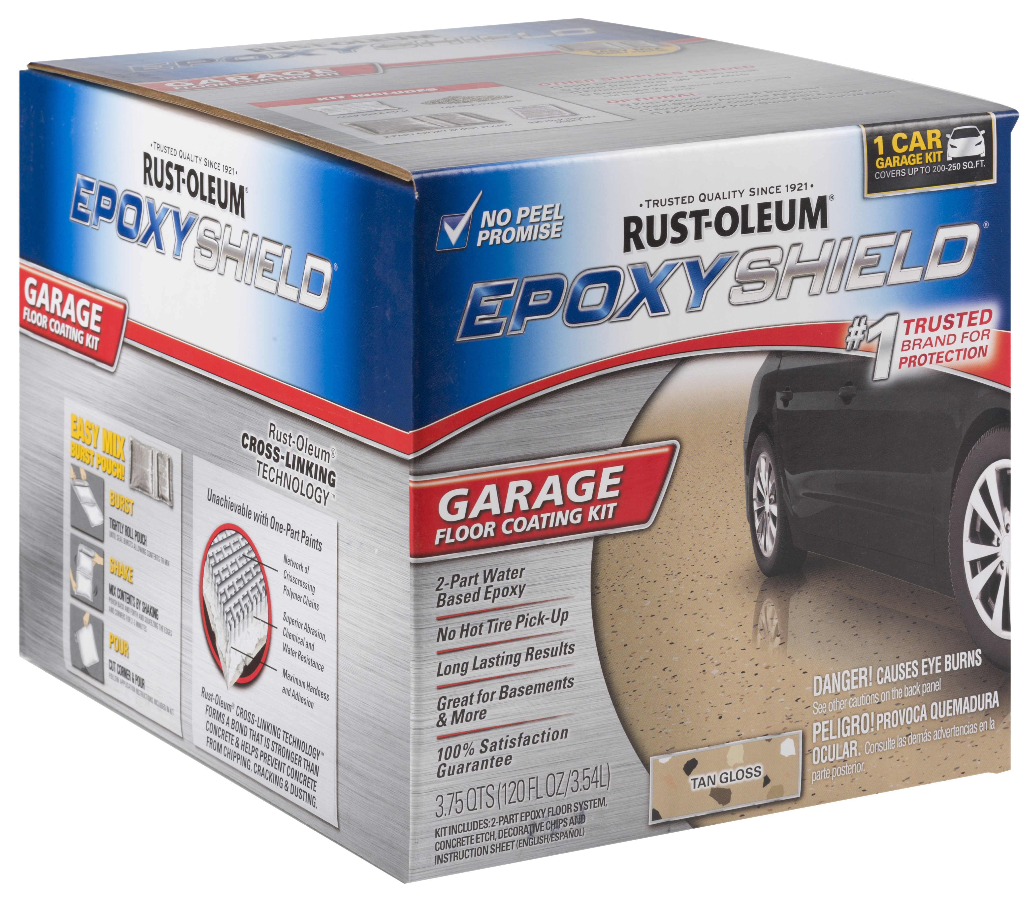 Rust Oleum Epoxyshield 2 5 Car Garage Floor Coating Kit Dandk Organizer