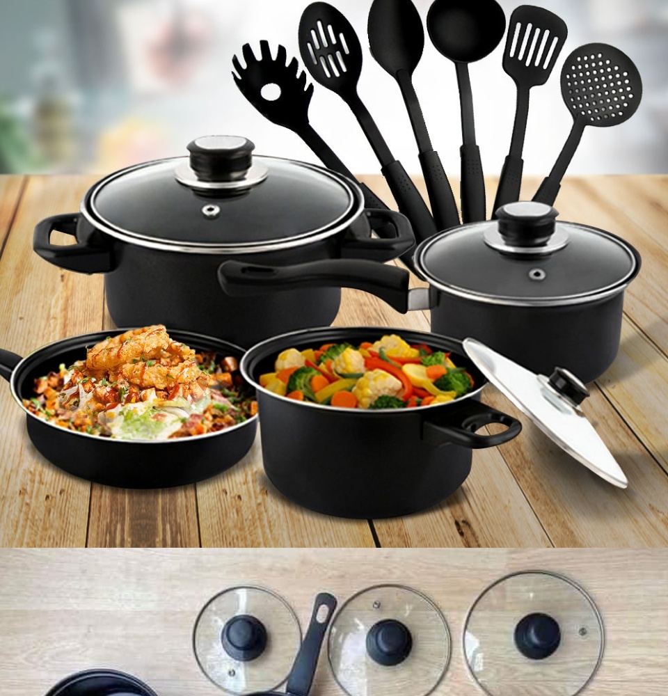 Leeseph Kitchen Cooking Utensils Set 13pcs Non-Stick Silicone – Boiler  Branded