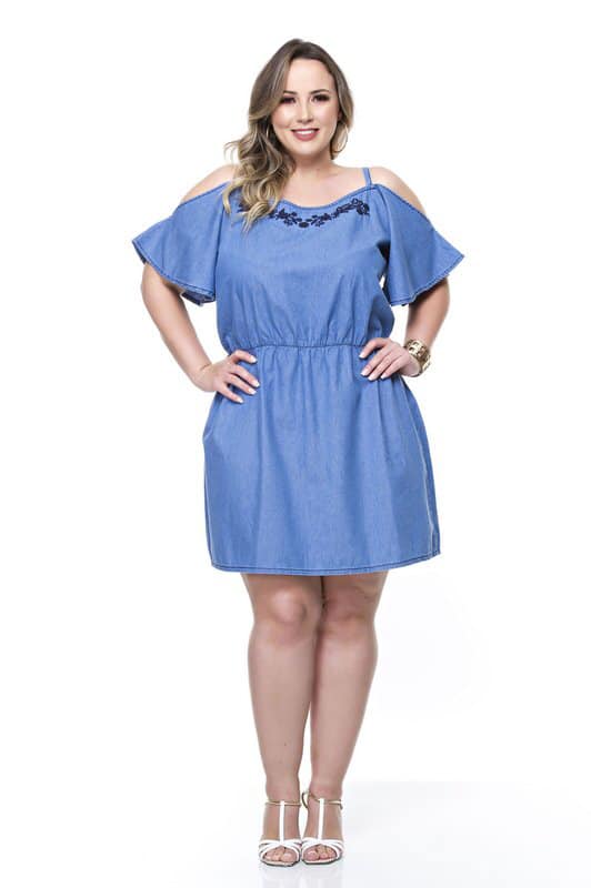 denim plus size dresses