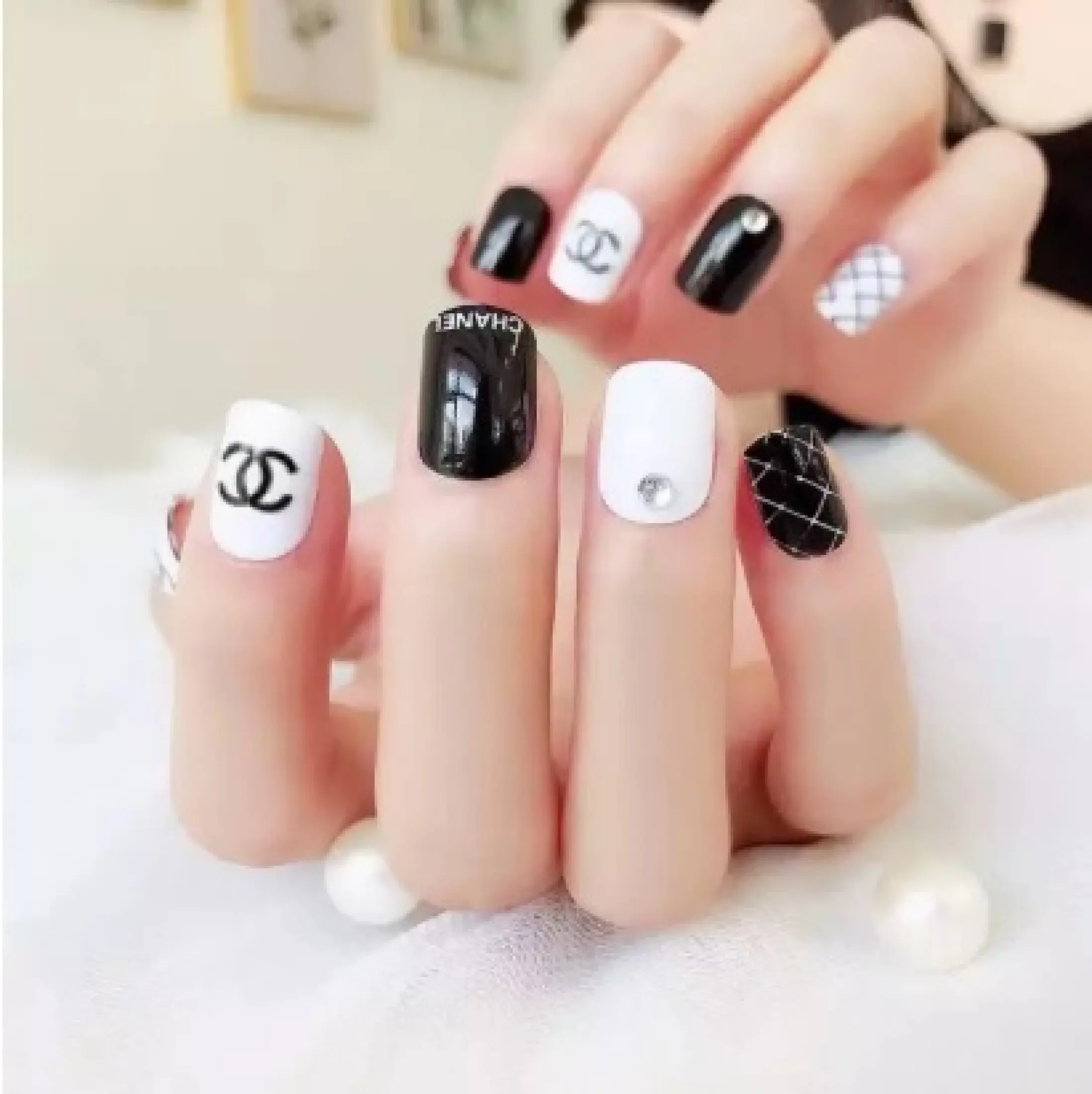 Chanel Diy Fake Nails French Finger Nail Art False Nail With Glue Lazada Ph