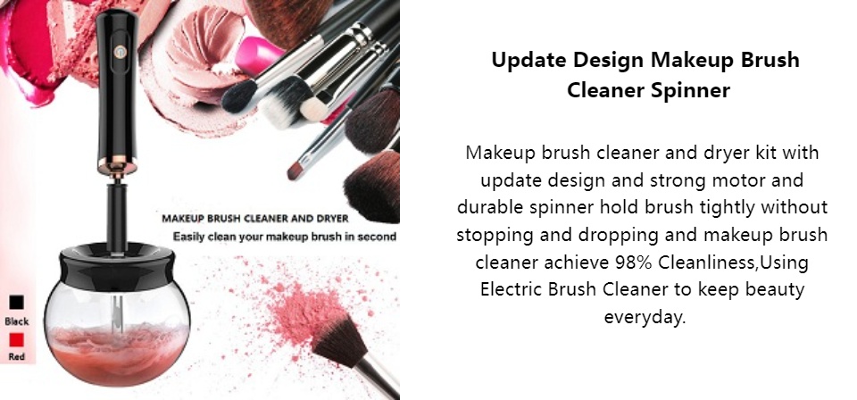 Premium Makeup Brush Cleaner Dryer Super-Fast Electric Brush