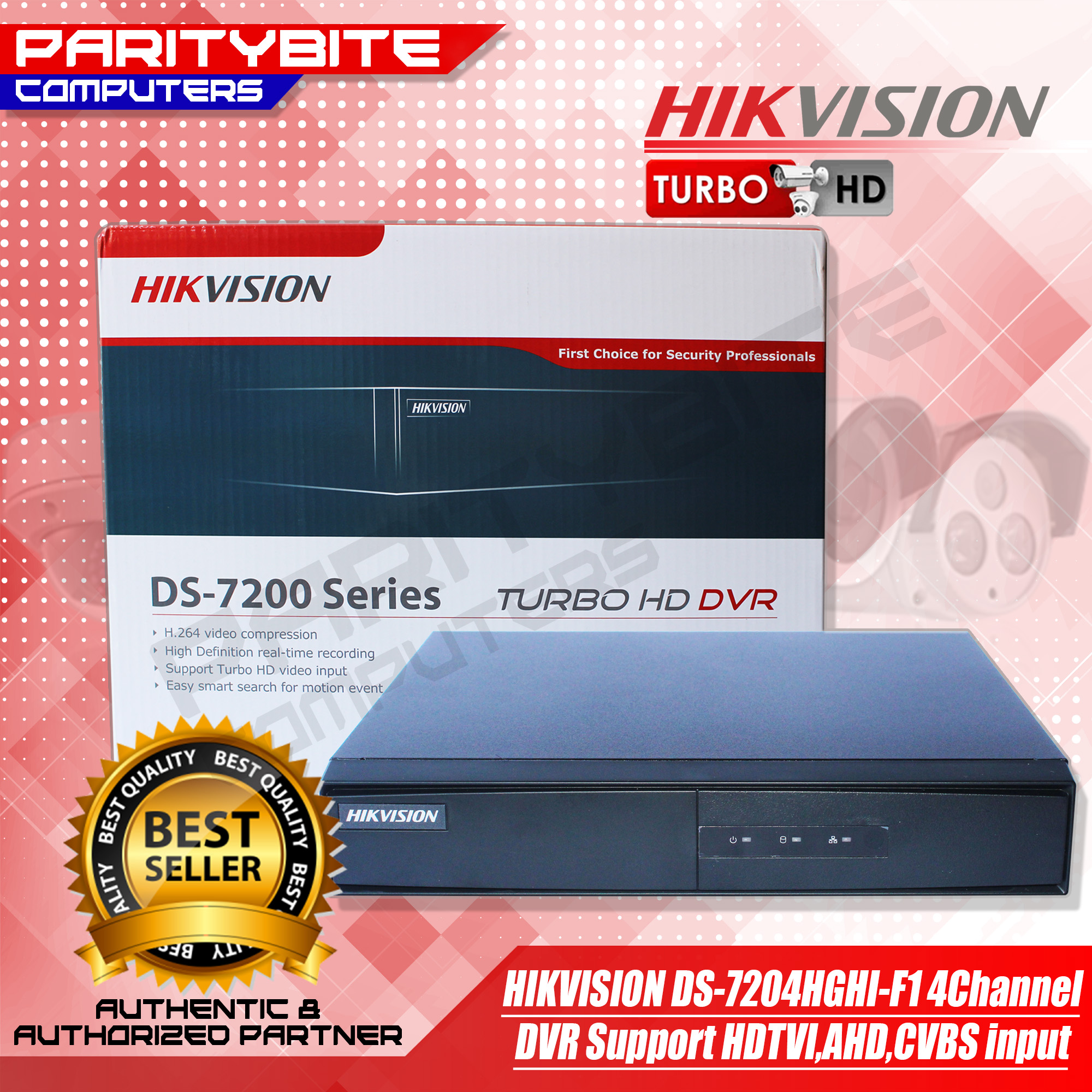 Hikvision Ds 74hghi F1 4chdvr Support Hdtvi Ahd Cvbs Input Lazada Ph