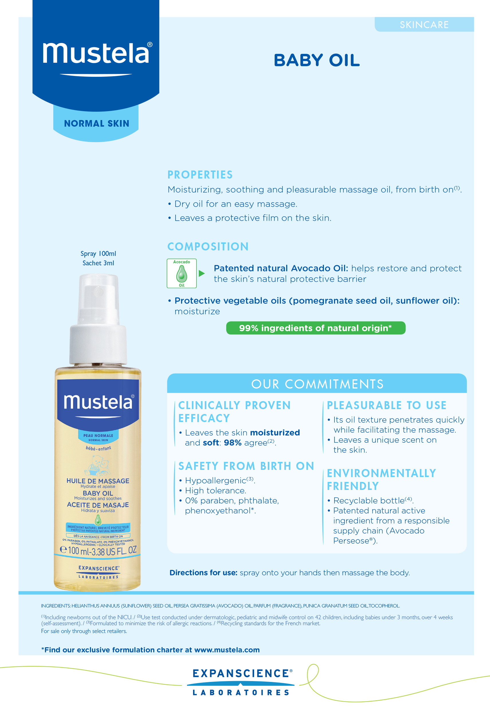 mustela baby oil ingredients