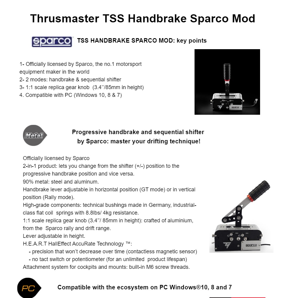 Thrustmaster TSS Handbrake Sparco Mod