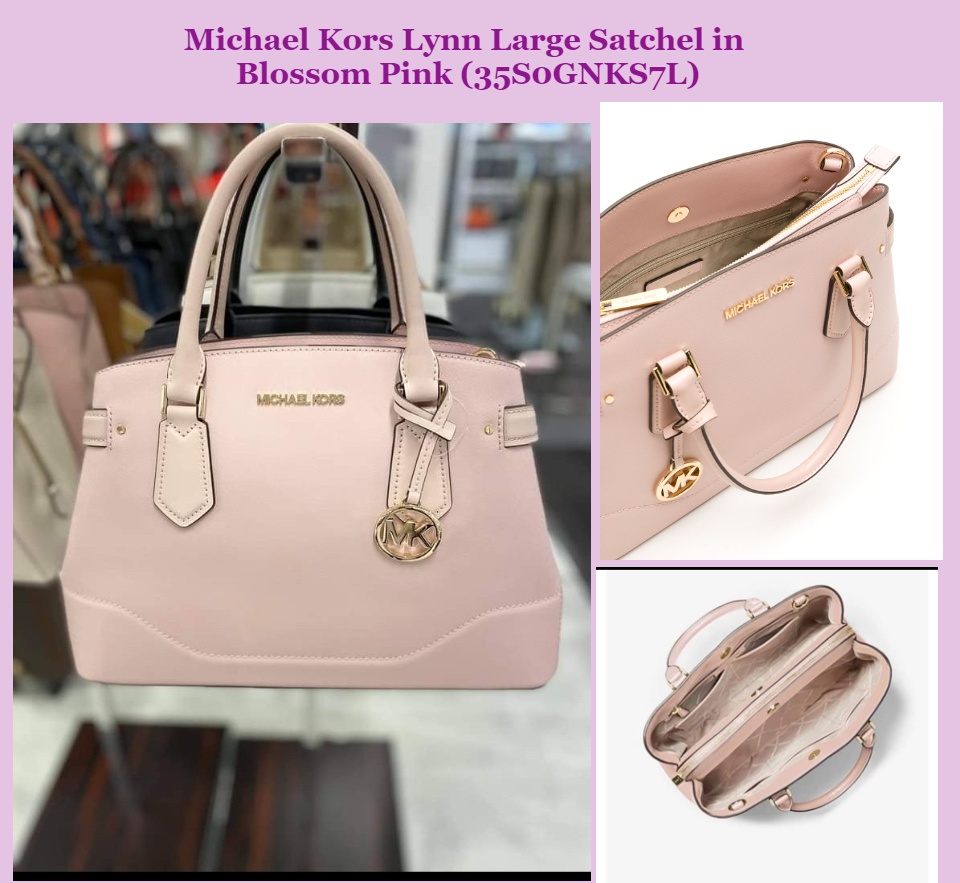 Michael Kors Bag Lenox Satchel Large Leather Blossom Light Pink  35s0gyzs3l666 Michael Kors Handbag