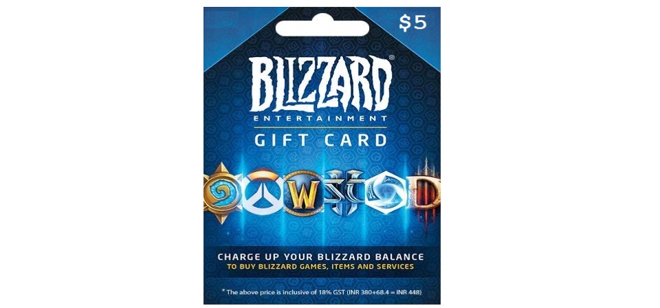 Battle.net Blizzard $5 5USD Gift Card Digital - Kaizen Gaming