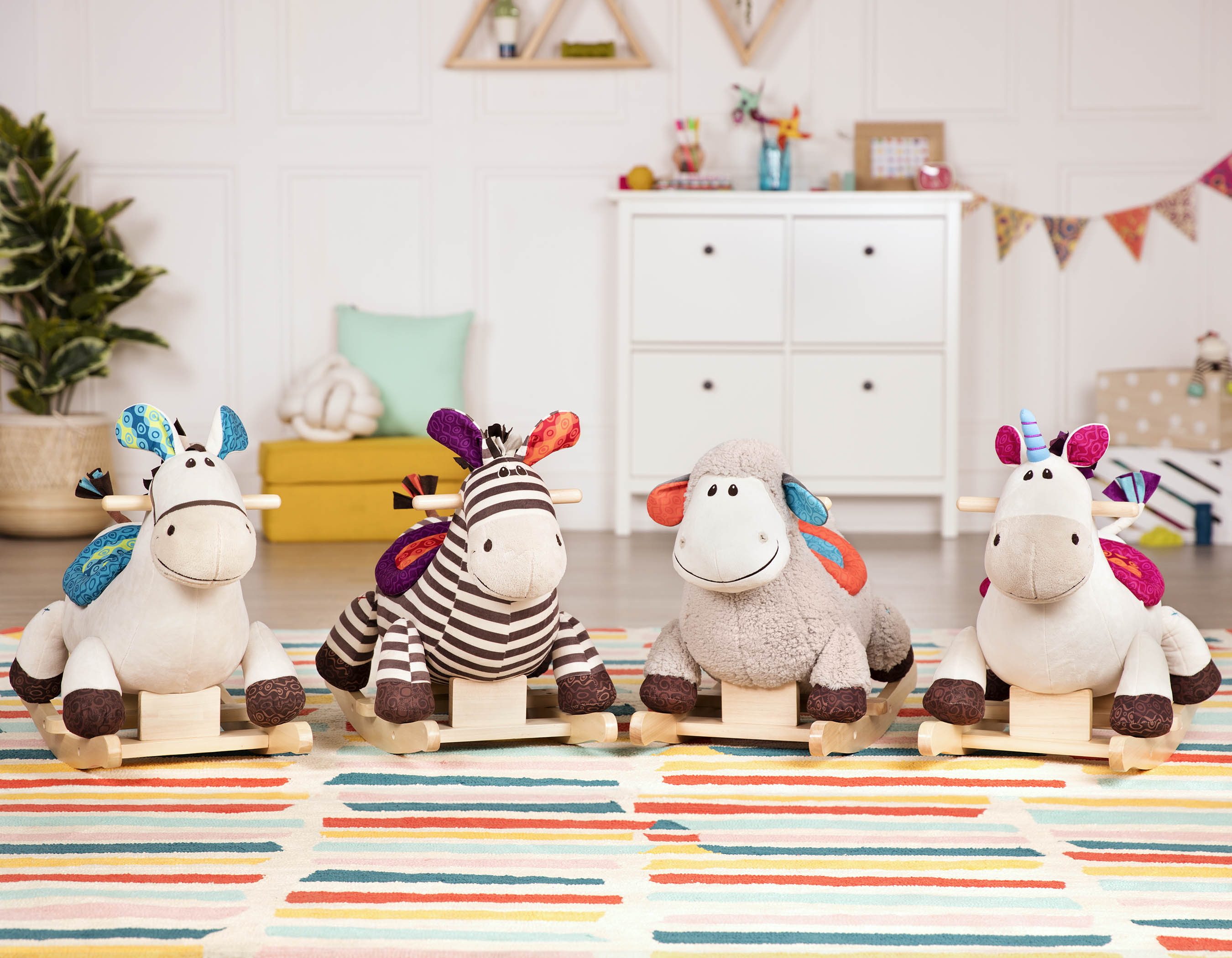 b toys rocking zebra
