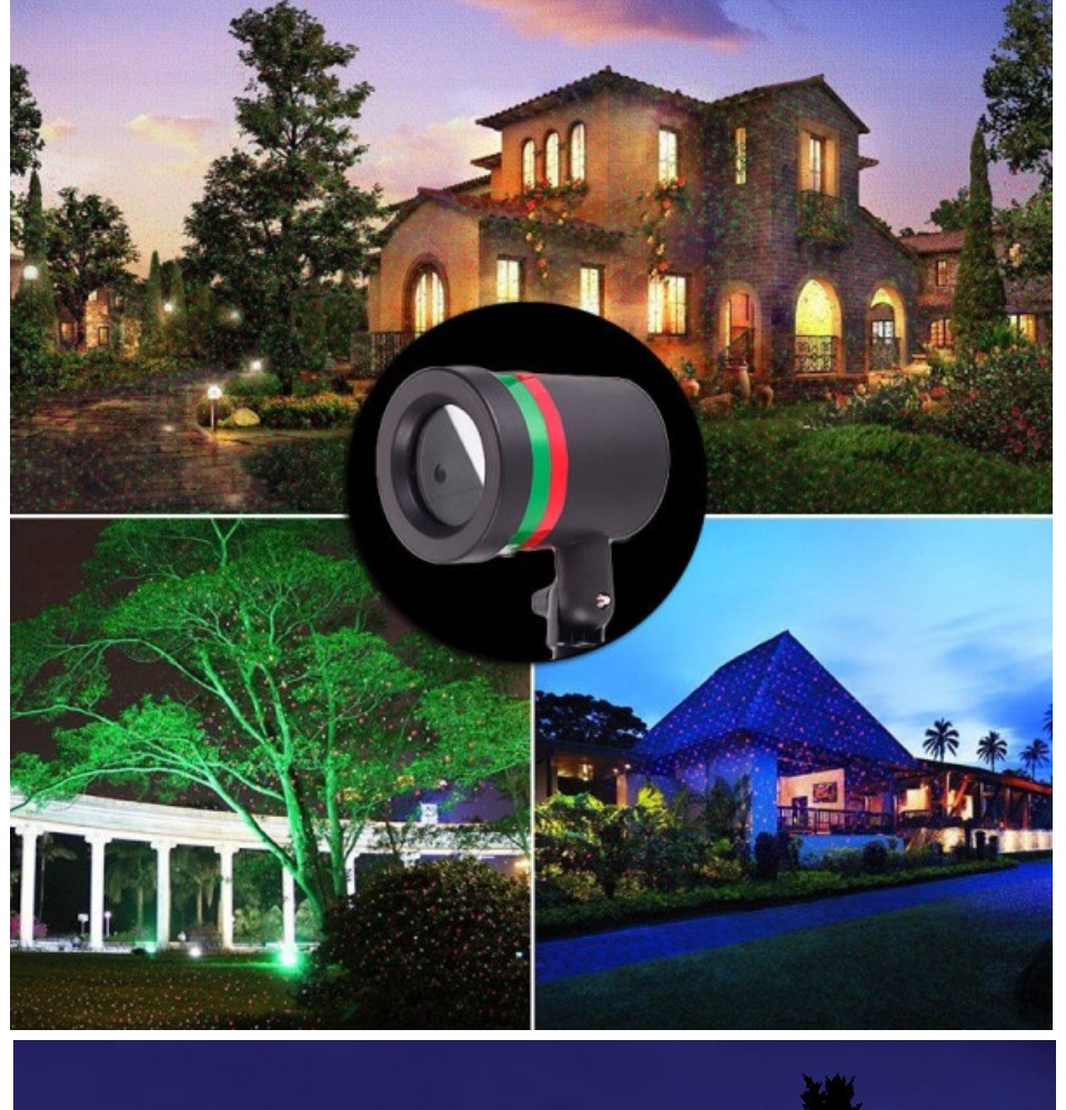 John Y Shop New High Quality Christmas Star Red And Green Projector Laser Lights Waterproof Led Shower Motion Lights Projector Stars Light Patterns Remote Moving Decorative Lawn Fairy Garden Xmas Spotlight Decorative Gift