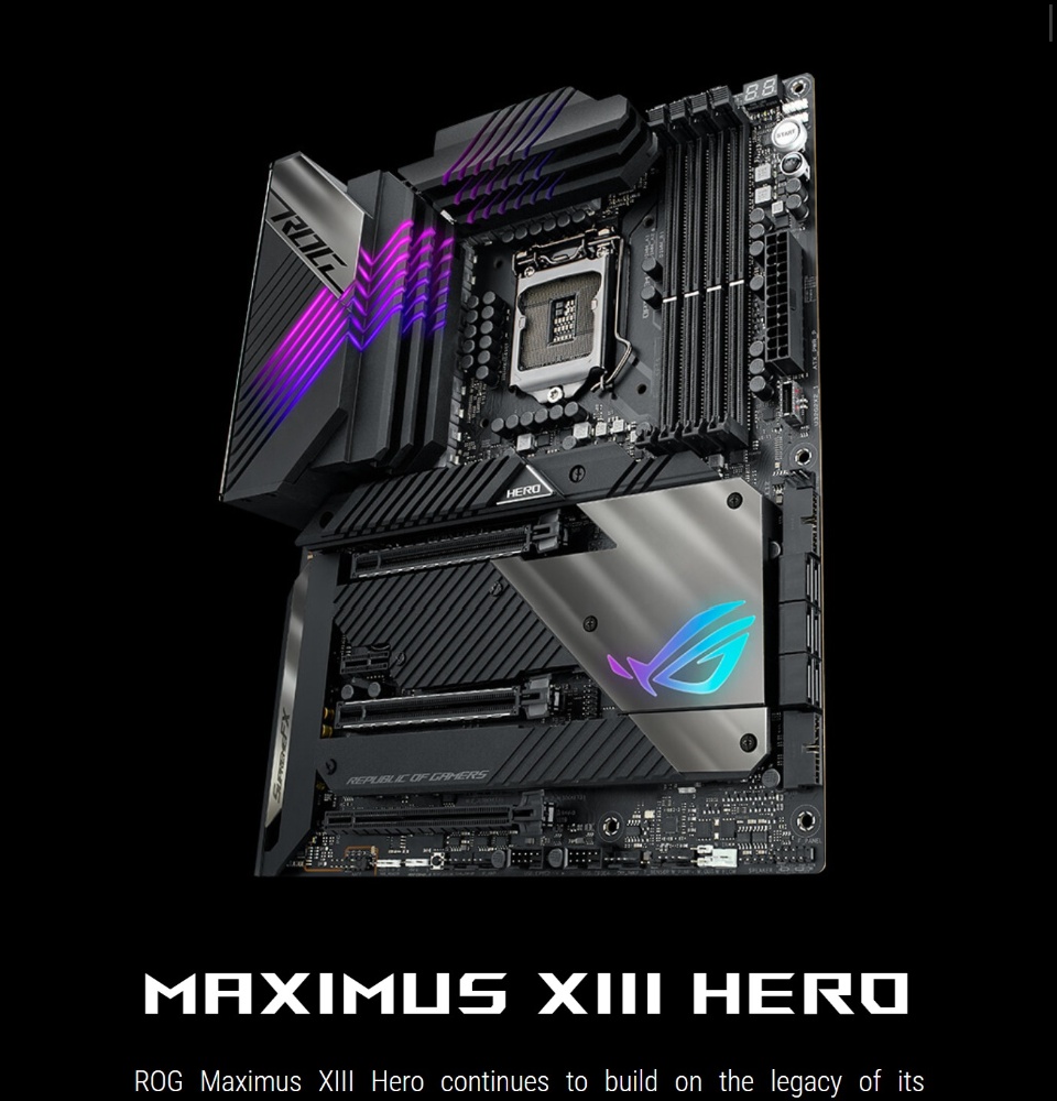 ASUS ROG Maximus XIII Hero Intel Z590 LGA 1200 ATX gaming