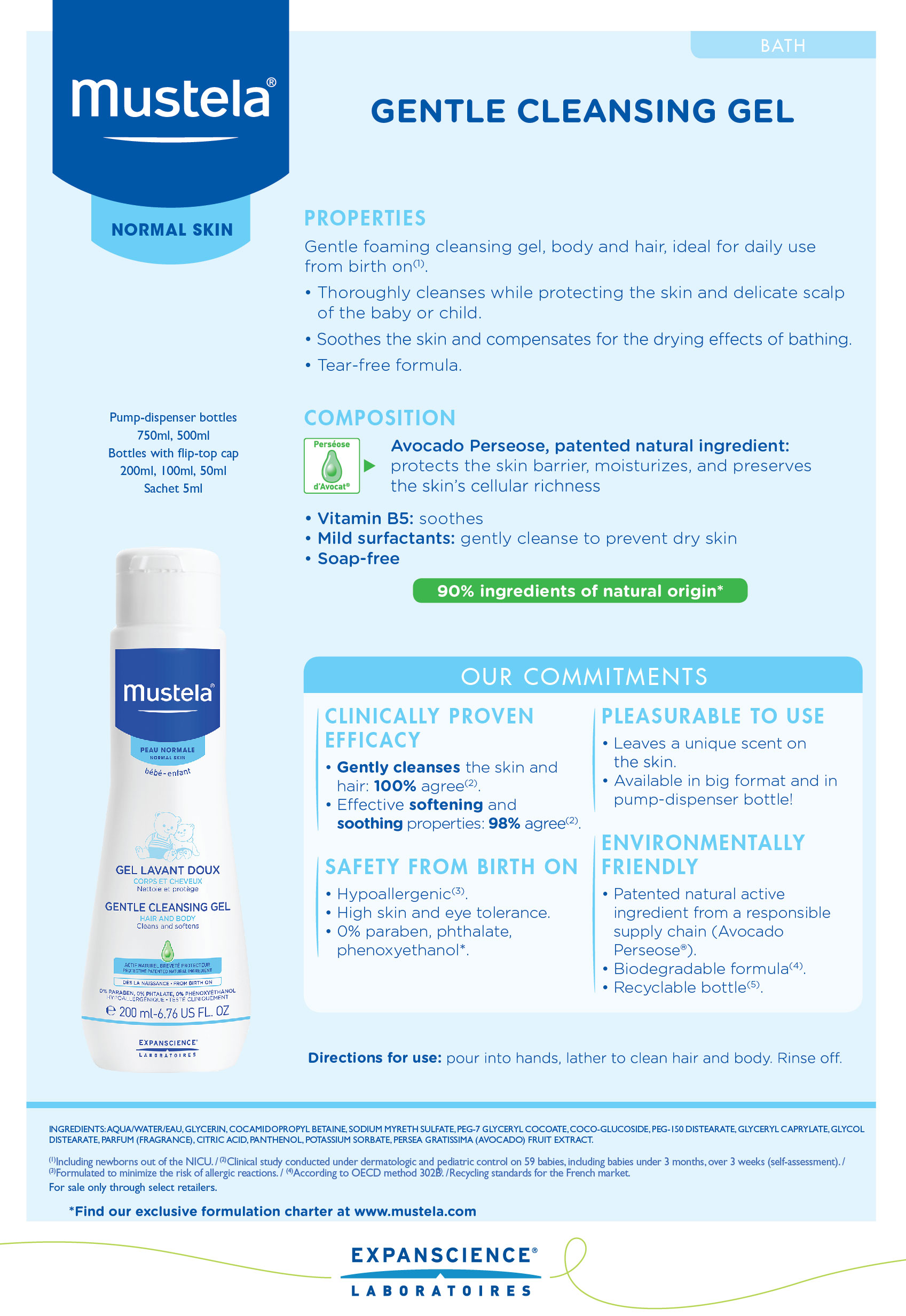 mustela gentle cleansing gel 200ml