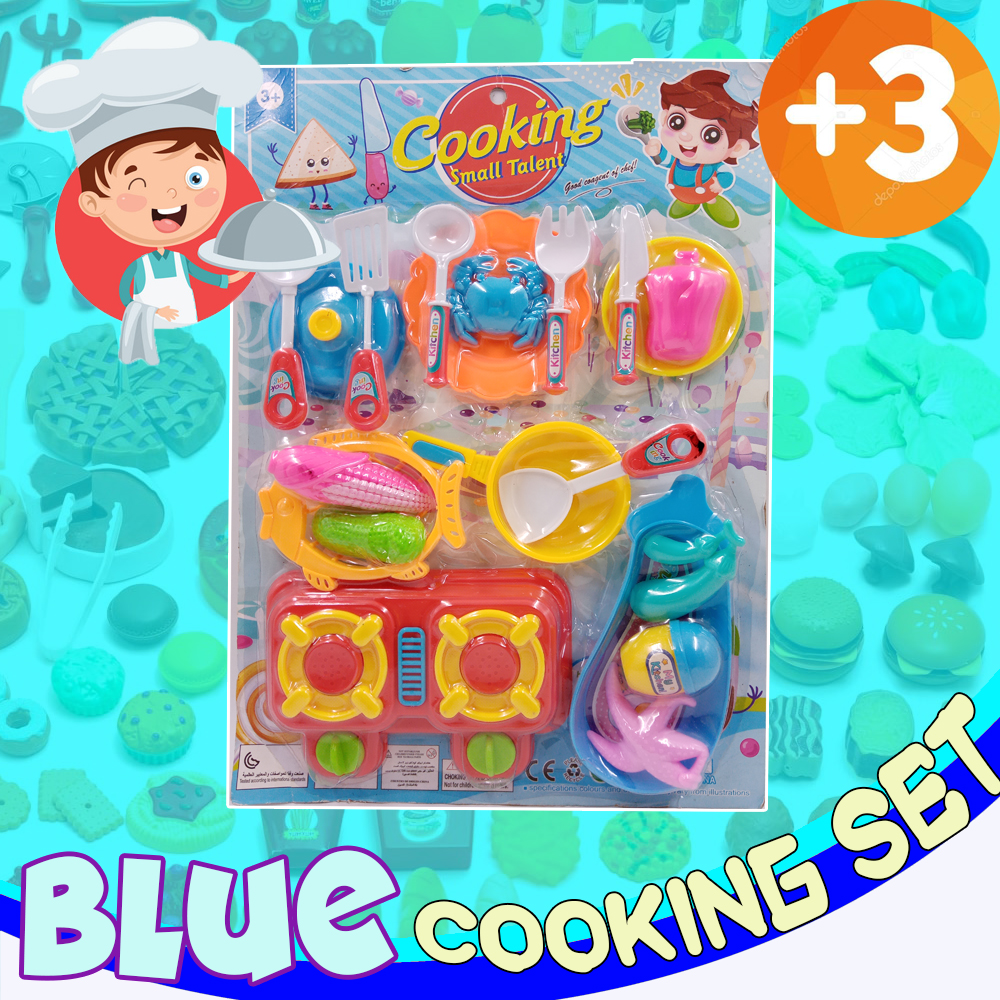 blue toy kitchen