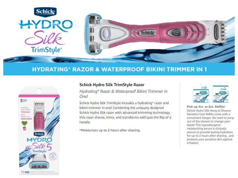 hydro silk trimstyle moisturizing razor