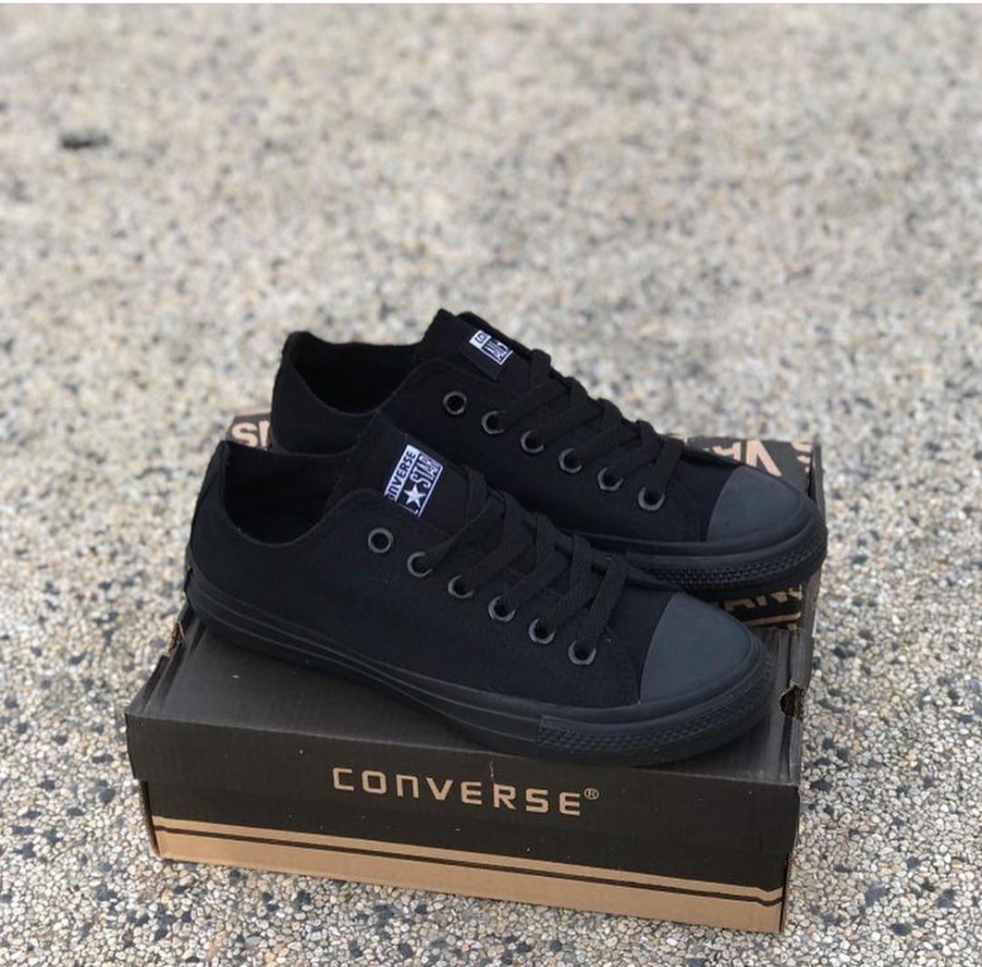 converse all black sneakers