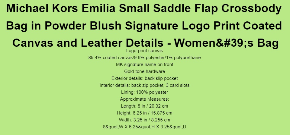 Michael Kors Emilia Small Saddle Flap Crossbody Brown MK Signature