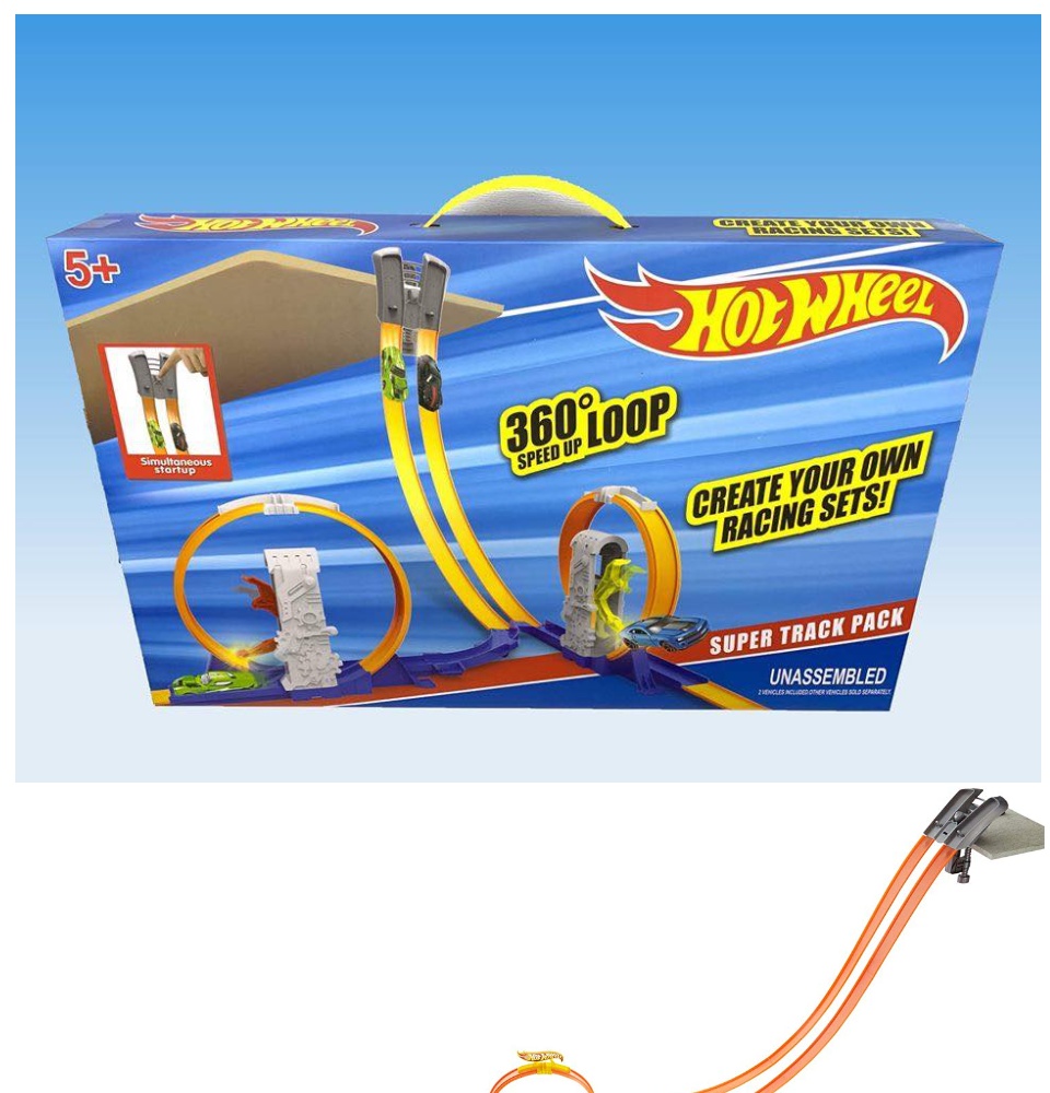 hot wheels super track pack playset with 2 cars